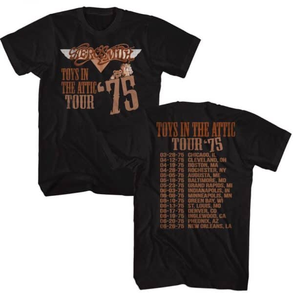 Tita Tour 75-  Aerosmith T-Shirt 2-Sided