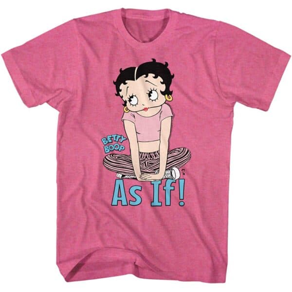 As If Betty-Retro Pink Heather Adult S/S Tshirt