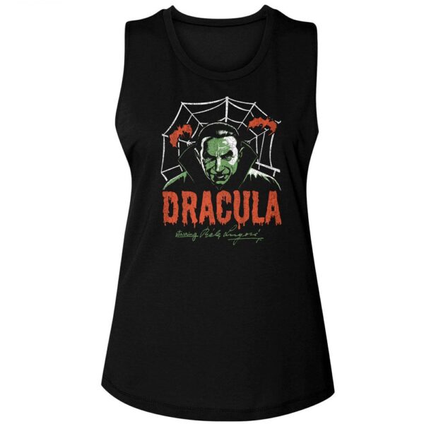 Bela Lugosi Creepy Web-Ladies Muscle Tank