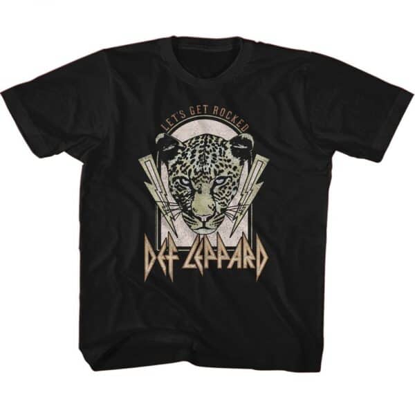 Def Leppard Lightning Bolts Lets Get Rocked-Youth S/S Tshirt