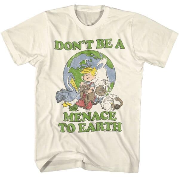 Dennis The Menace Dont Menace Earth- S/S Tshirt