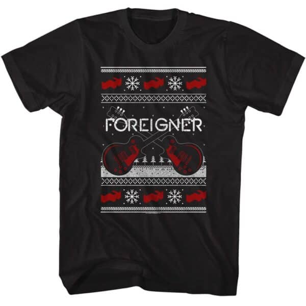 Foreigner Christmas Xmas Sweater- S/S Tshirt