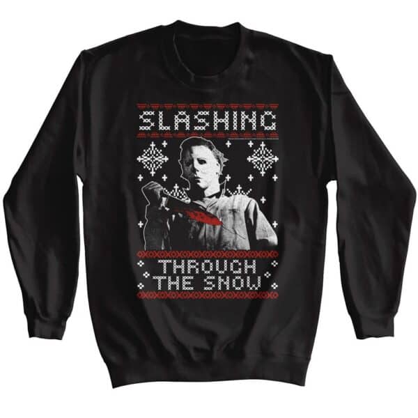 Halloween Slashing Thru The Snow- L/S Sweatshirt