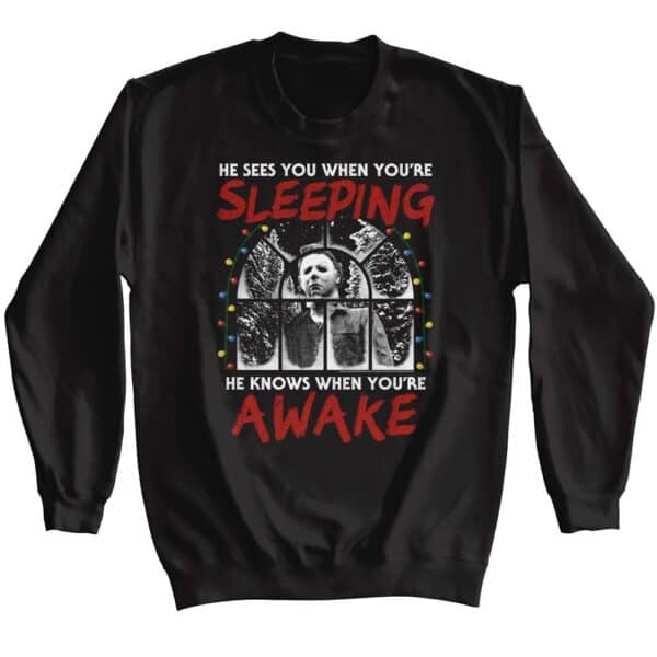 Halloween Sees You When Youre Sleeping- L/S Sweatshirt