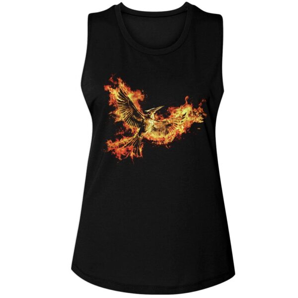 Hunger Games Mockingjay Pt 2 Pin-Ladies Muscle Tank