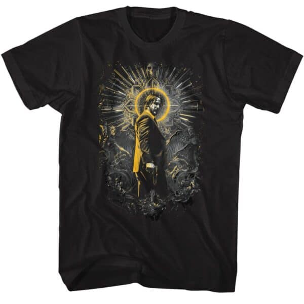 John Wick Golden Highlights Halo- Adult S/S Tshirt