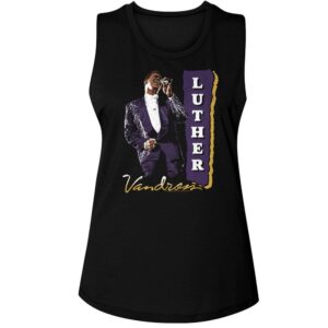 Luther Vandross Purple Suit-Ladies Muscle Tank