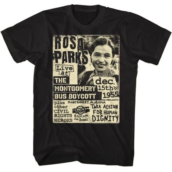 Rosa Parks Bus Boycott Flyer- S/S Tshirt