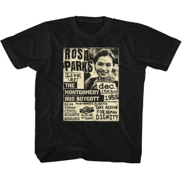 Rosa Parks Bus Boycott Flyer-Youth S/S Tshirt