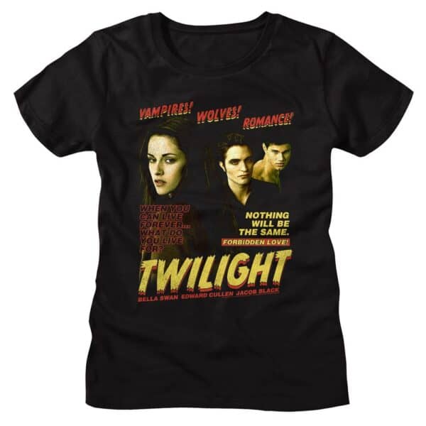 Twilight Vampires Wolves Romance-Ladies S/S Tshirt