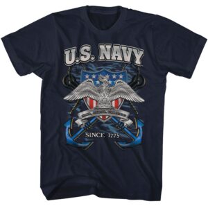 Navy Eagle With Anchors- S/S Tshirt