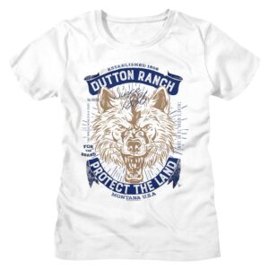 Yellowstone Protect The Land Wolf-Ladies S/S Tshirt