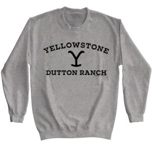 Yellowstone Dark Logo-Graphite  Heather Adult L/S Sweatshirt