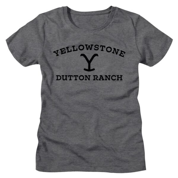 YELLOWSTONE-YELLOWSTONE DARK LOGO-GRAPHITE HEATHER LADIES S/S TSHIRT