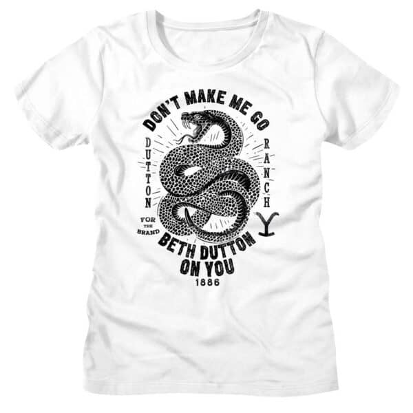 YELLOWSTONE-YELLOWSTONE SNAKE DONT MAKE ME-WHITE LADIES S/S TSHIRT