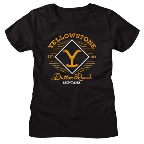 YELLOWSTONE-YELLOWSTONE Y DIAMOND-BLACK LADIES S/S TSHIRT